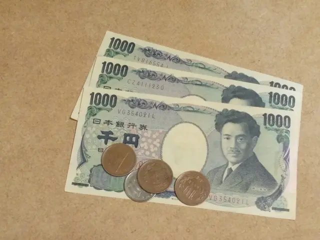 千円札3枚と小銭